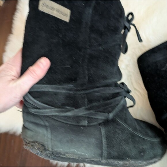 Steger Mukluks Moosehide Ojibwa Black Winter Boots Made in USA 8 / 9 - Picture 5 of 9